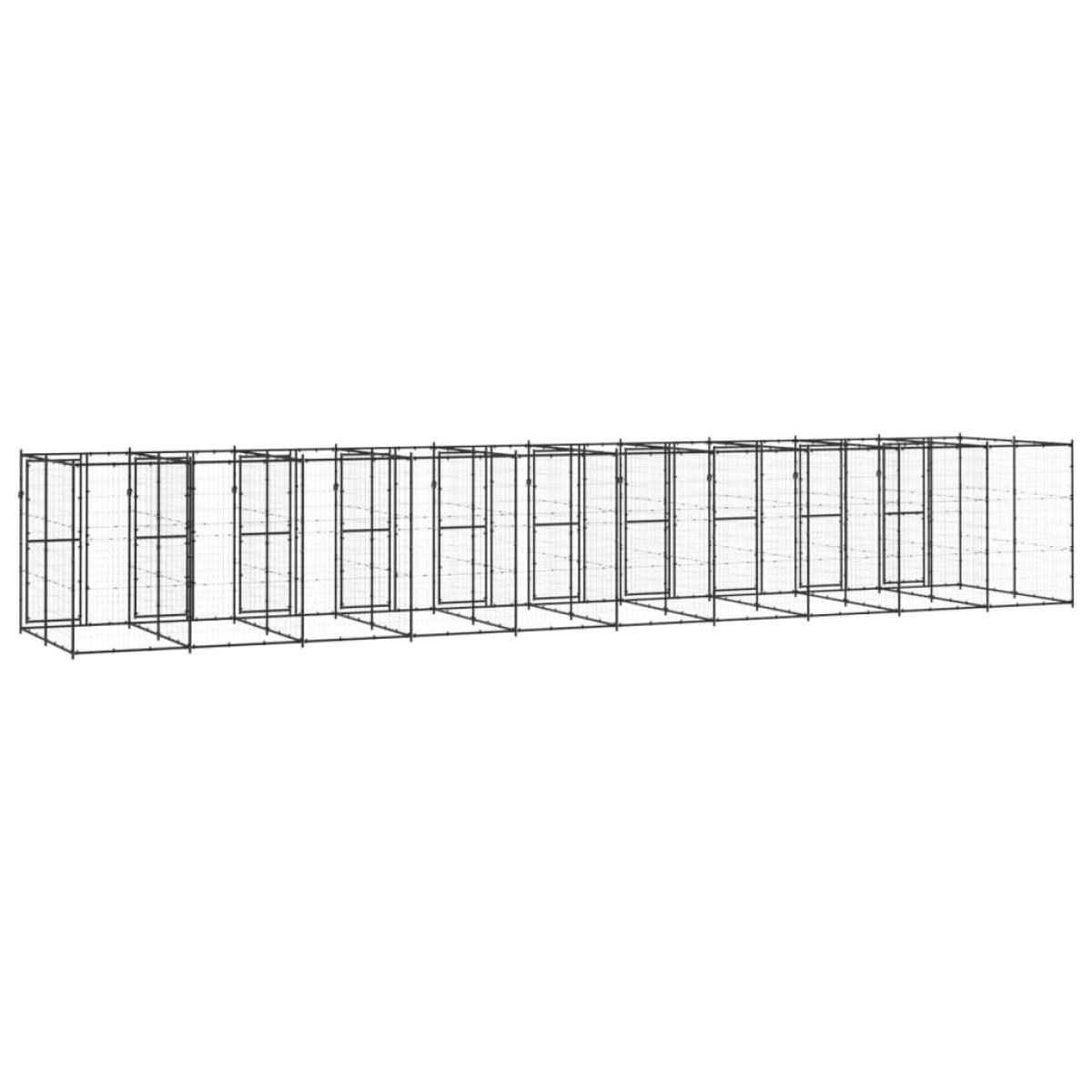 Perrera de exterior de acero 24,2 m²