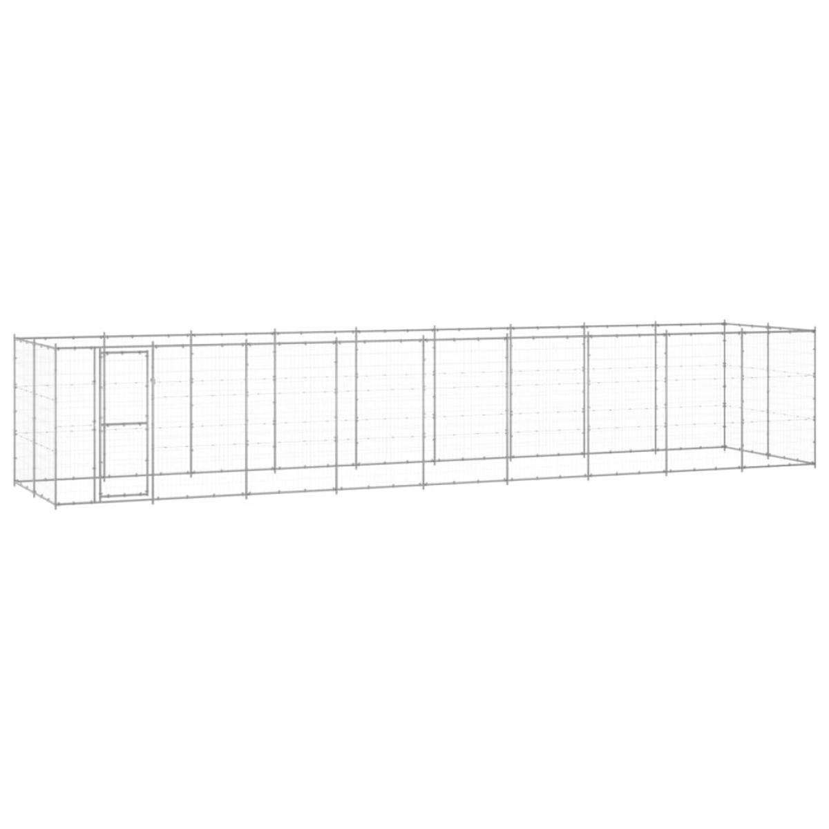 Perrera de exterior de acero galvanizado 21,78 m²
