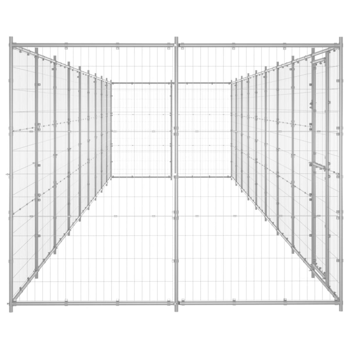 Perrera de exterior de acero galvanizado 21,78 m²
