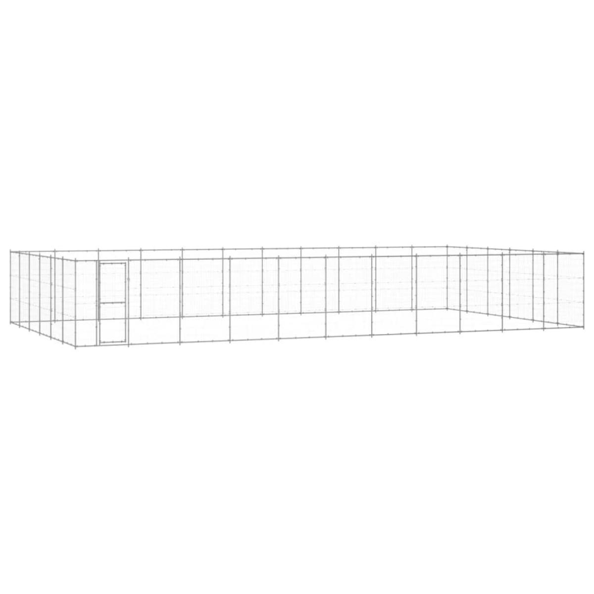 Perrera de exterior de acero galvanizado 79,86 m²