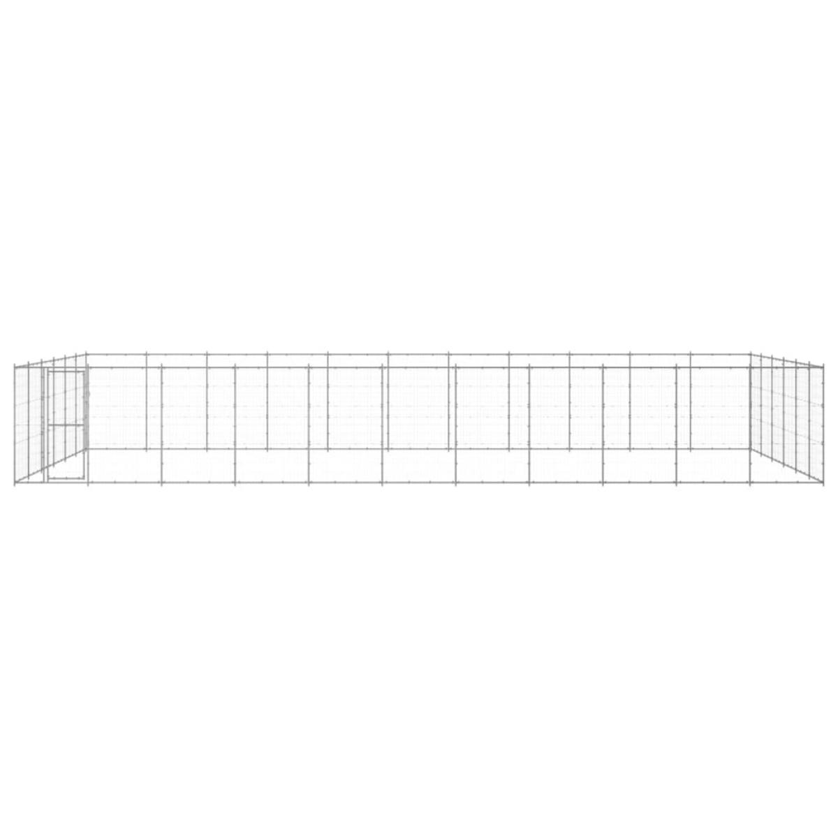 Perrera de exterior de acero galvanizado 79,86 m²