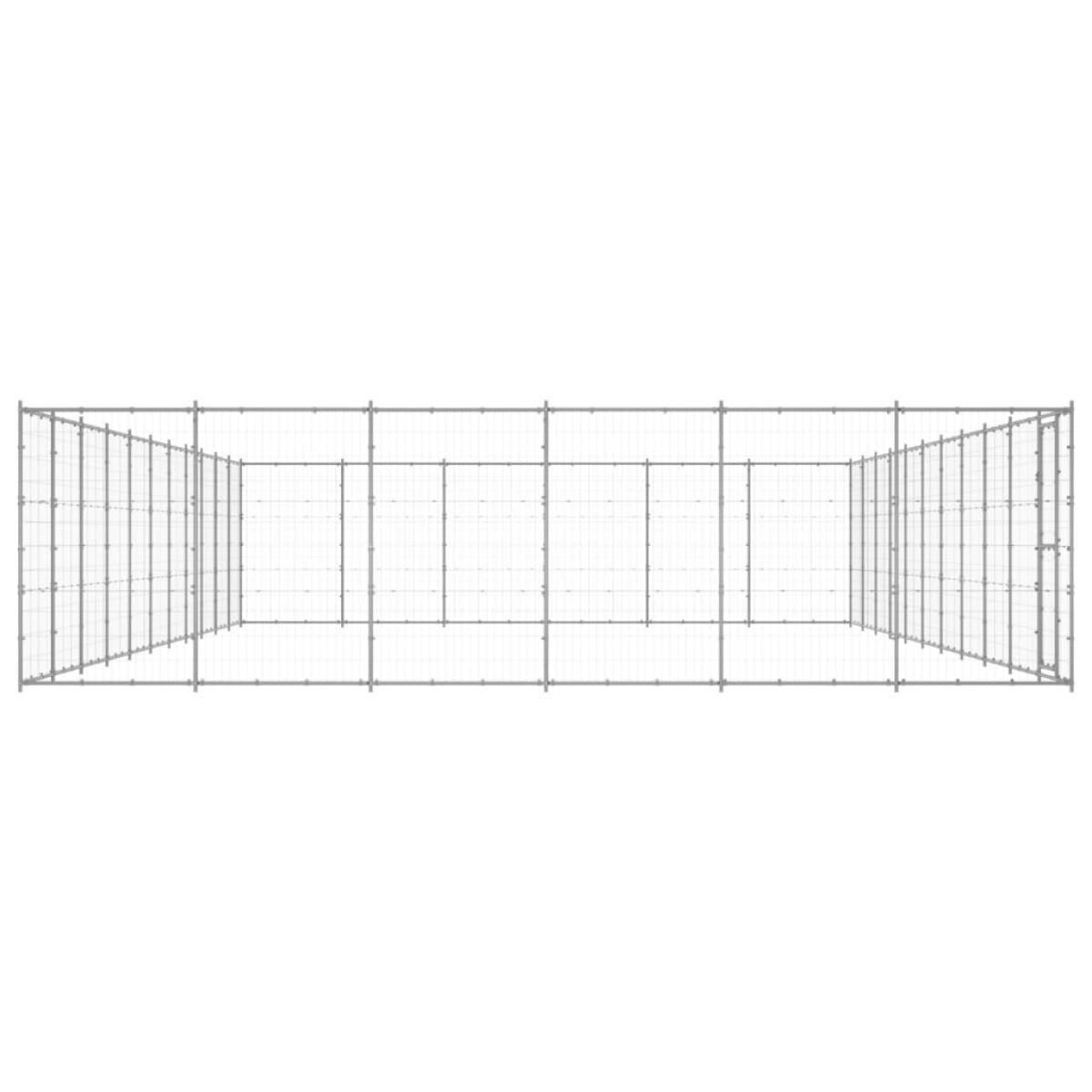 Perrera de exterior de acero galvanizado 79,86 m²