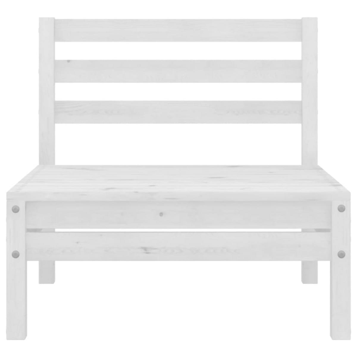 Juego de muebles de jardín 3 piezas madera maciza pino blanco