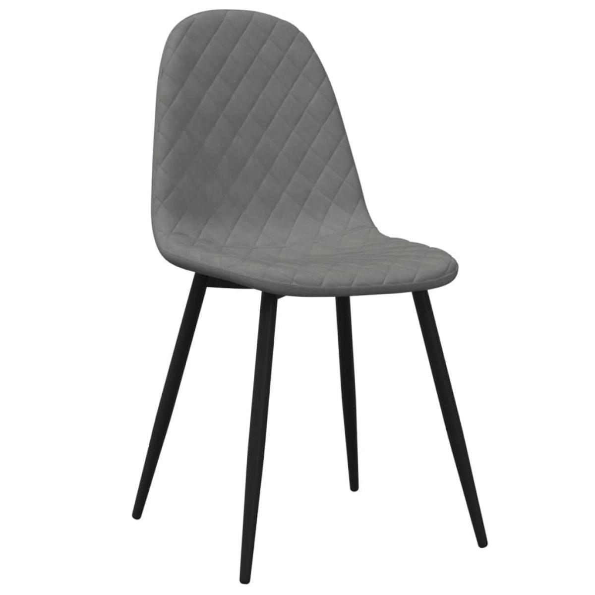 Sillas de comedor giratorias 6 uds terciopelo gris claro