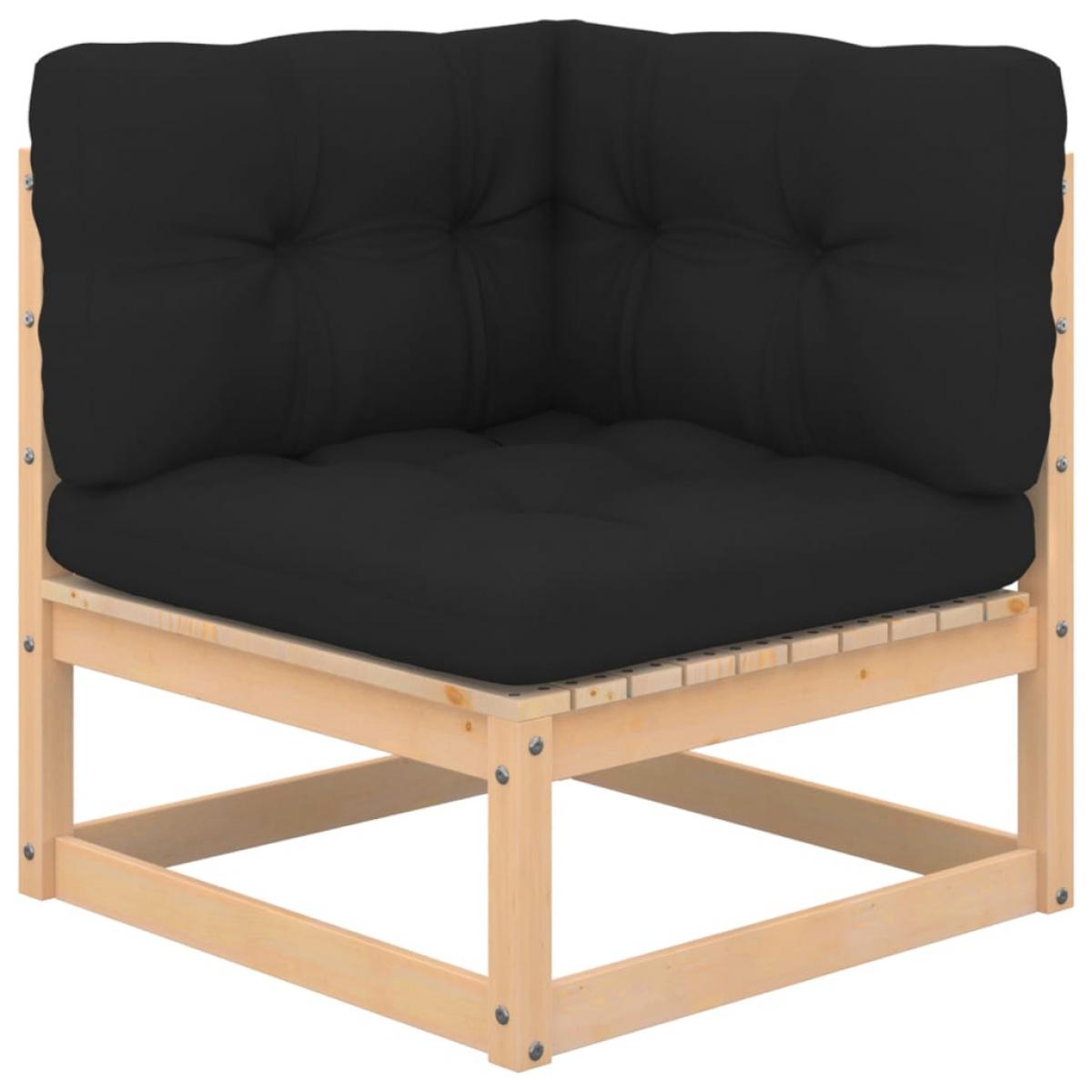 Juego de muebles de jardín 13 pzas y cojines madera maciza pino