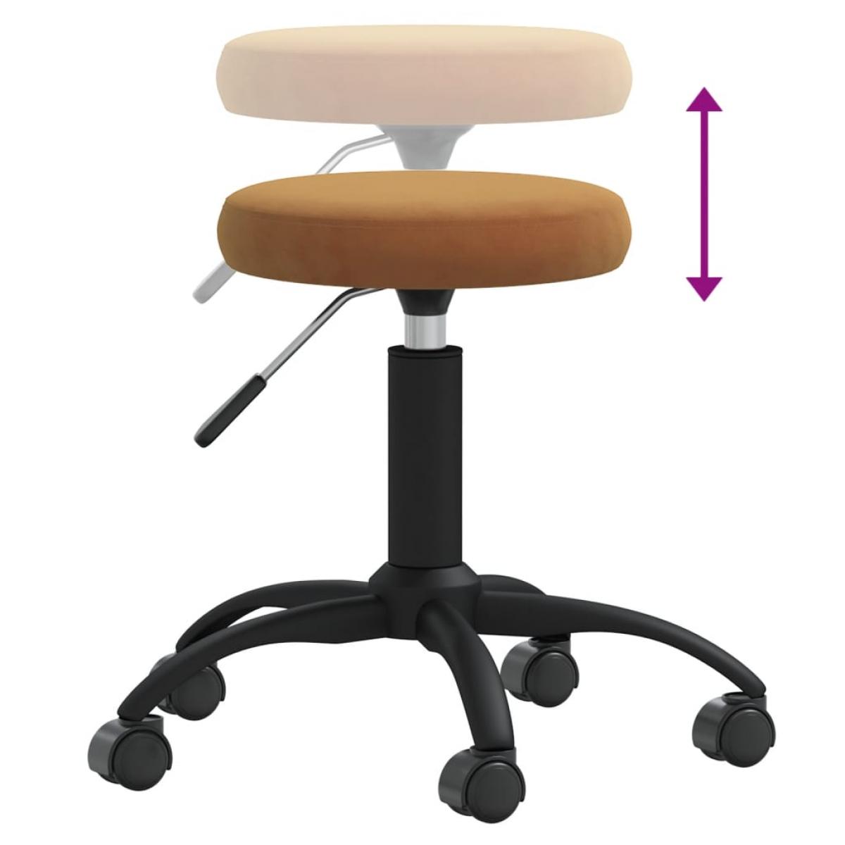 Taburete de masajes terciopelo Marrón