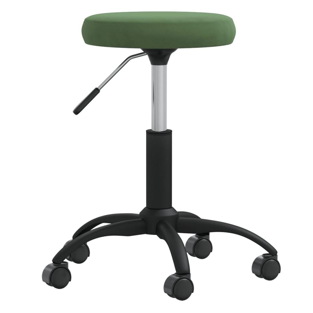 Taburete de masaje terciopelo verde oscuro