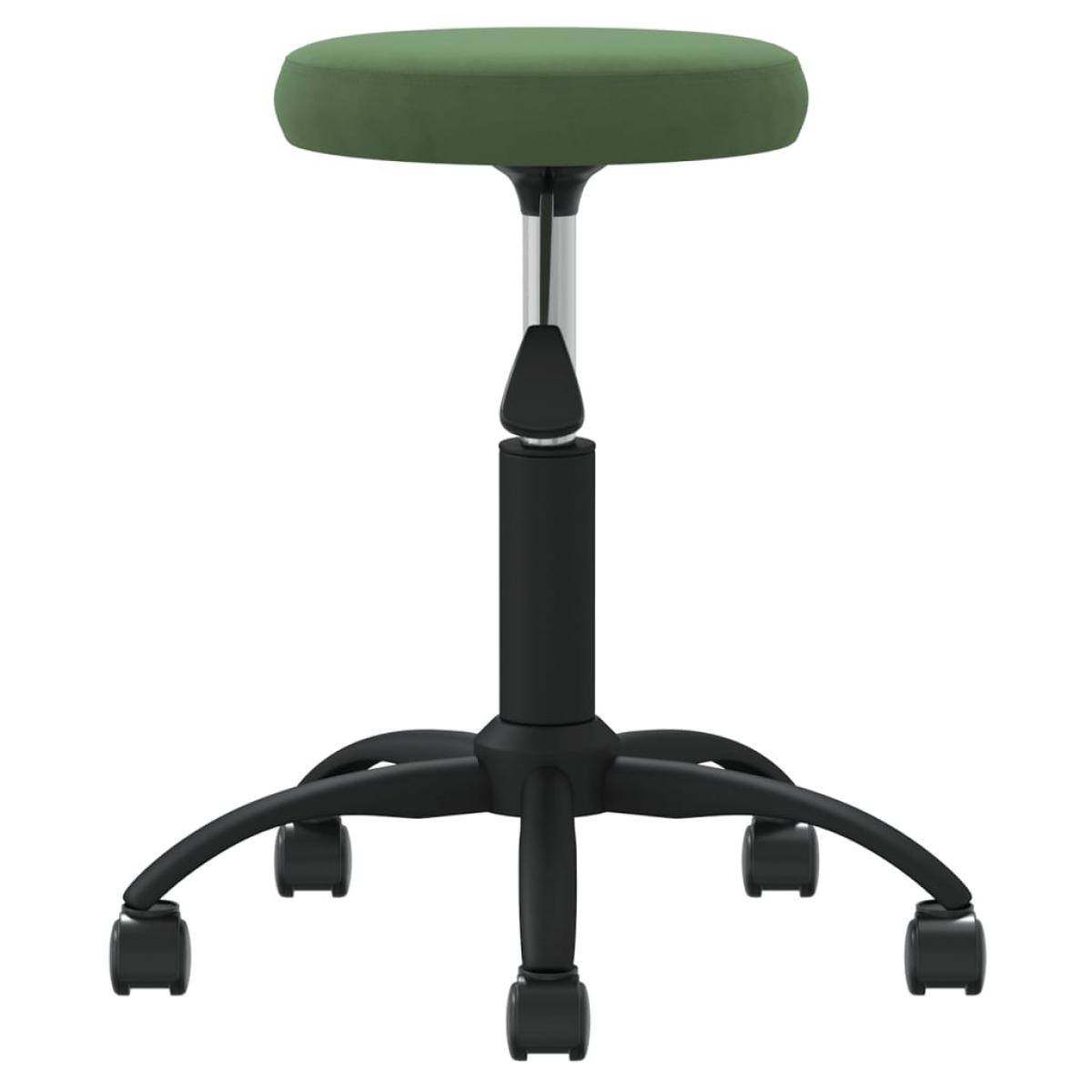 Taburete de masaje terciopelo verde oscuro