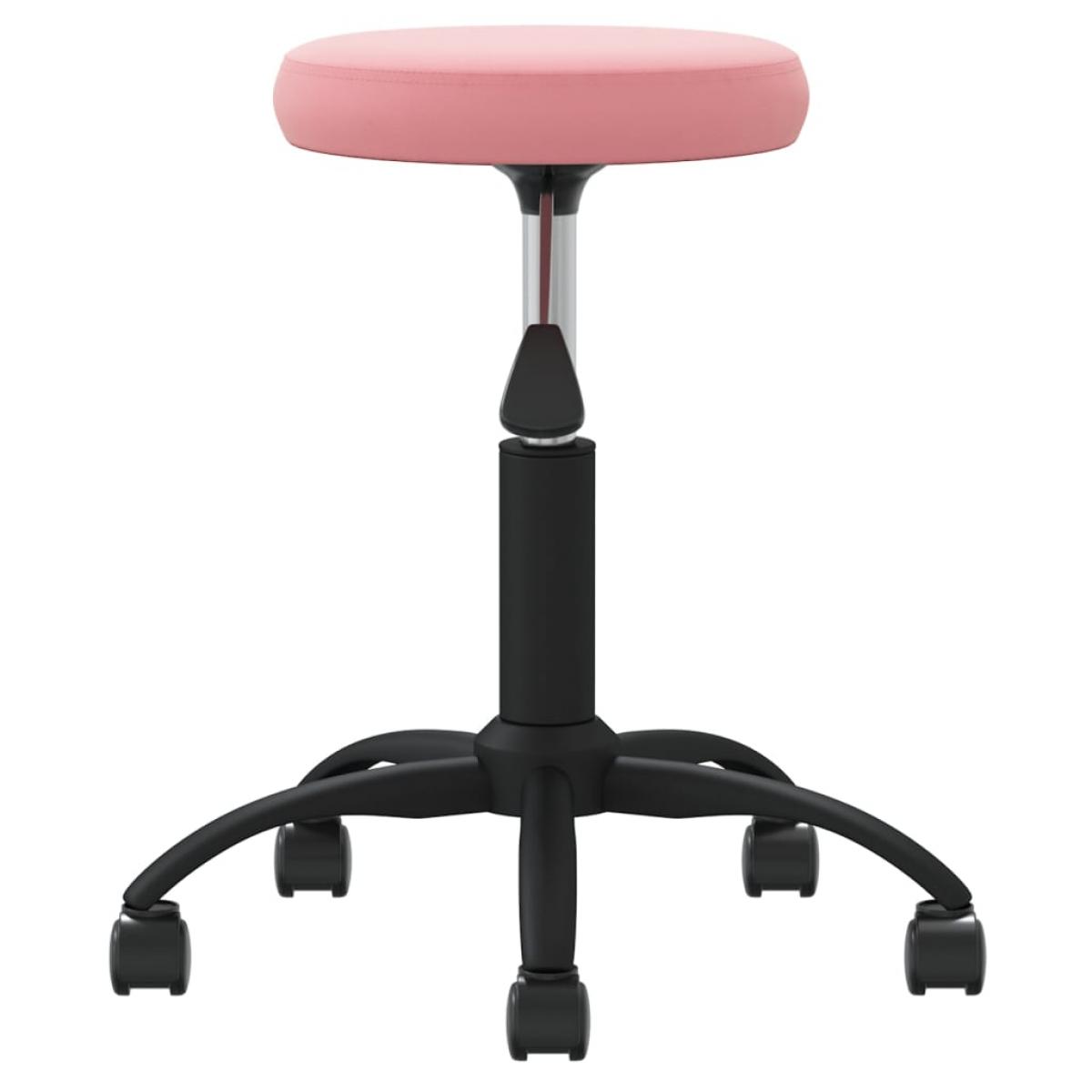 Taburete de masajes terciopelo Rosa