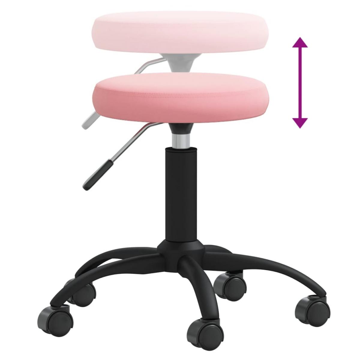 Taburete de masajes terciopelo Rosa