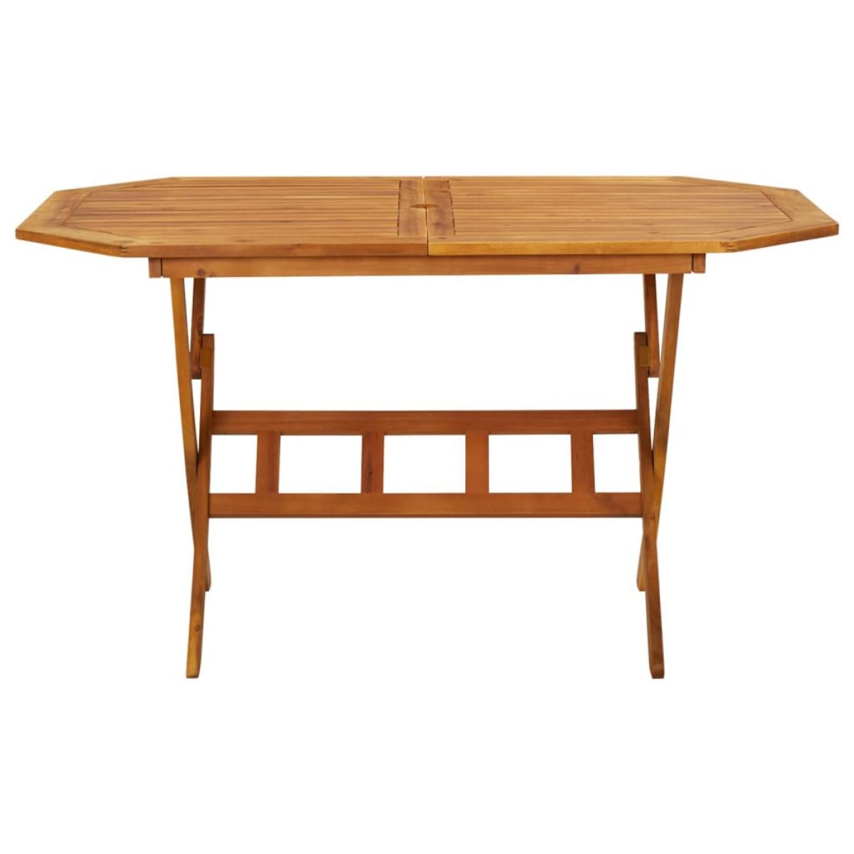 Set de comedor de jardín 7 piezas madera maciza de acacia