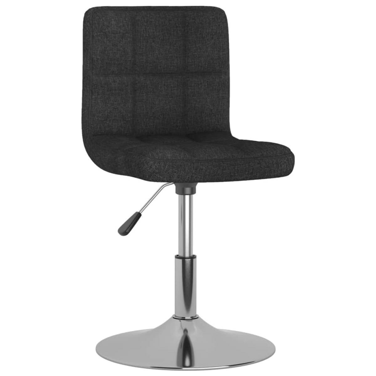 Sillas de comedor giratorias 4 unidades tela negro