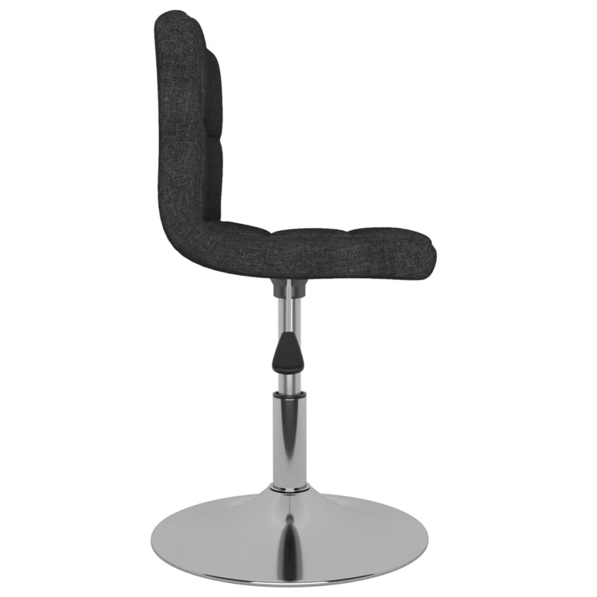 Sillas de comedor giratorias 4 unidades tela negro