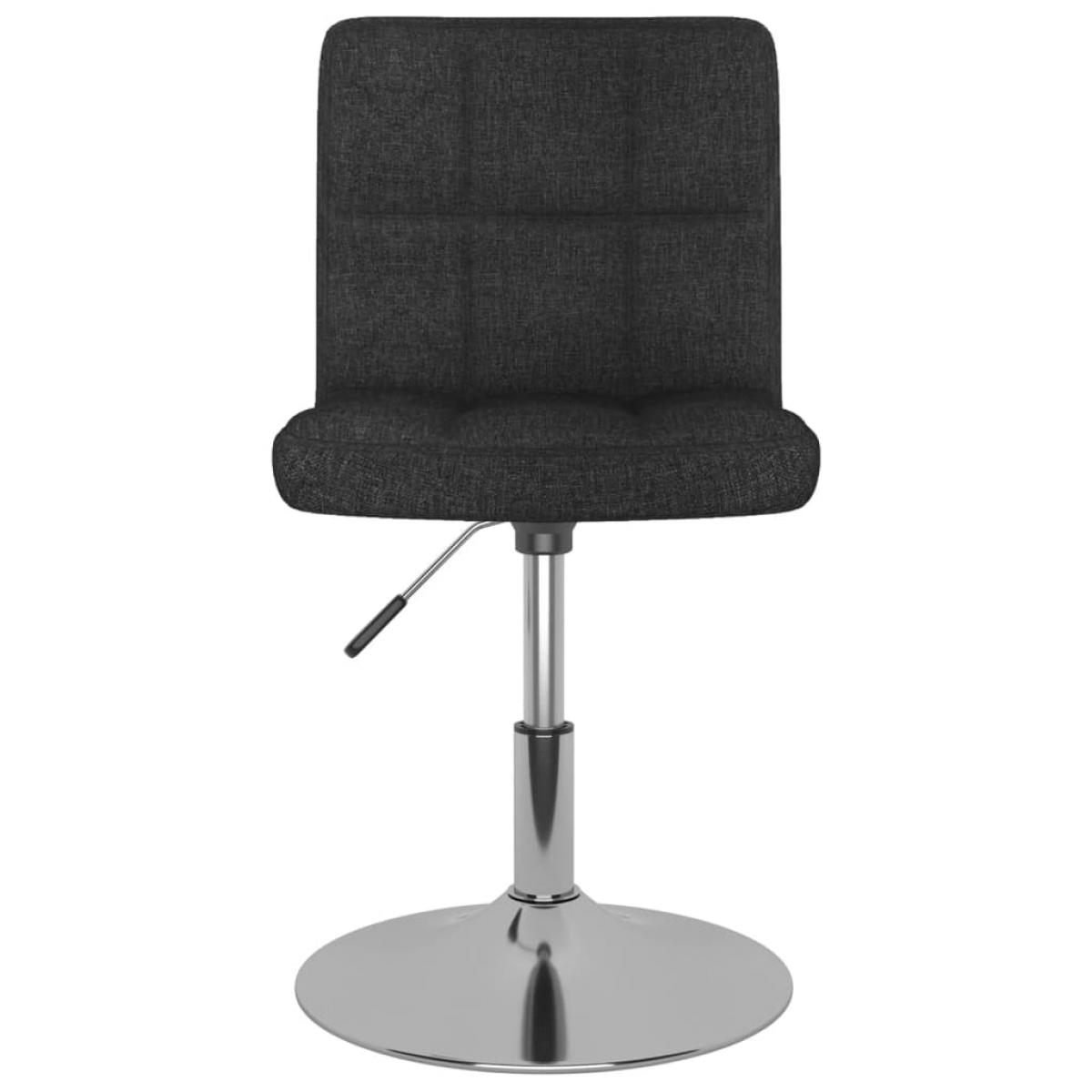 Sillas de comedor giratorias 4 unidades tela negro