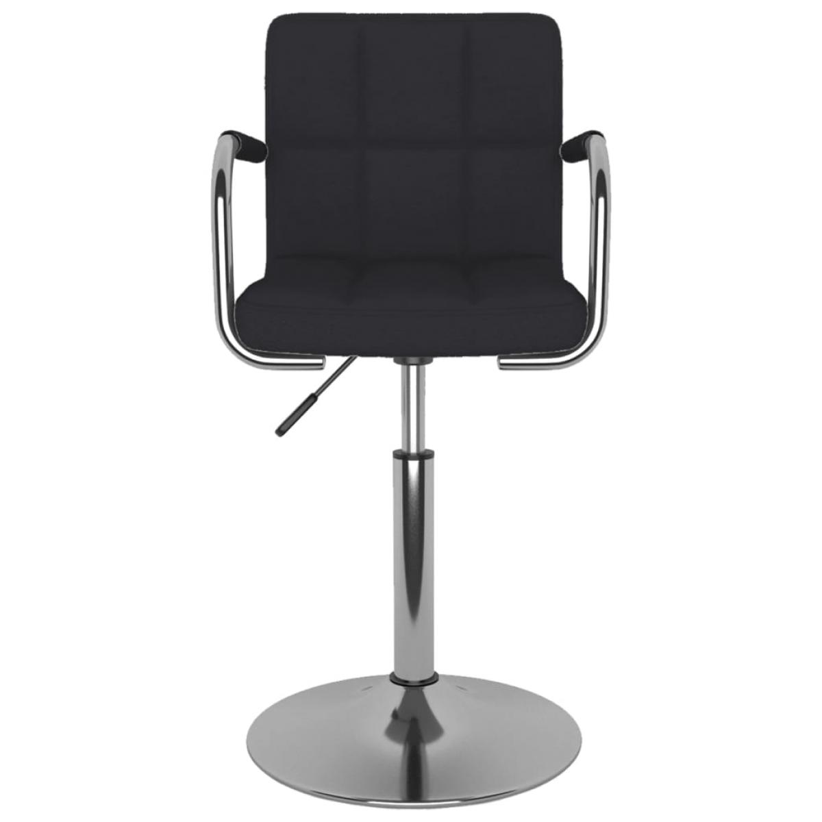 Silla de comedor de tela negra