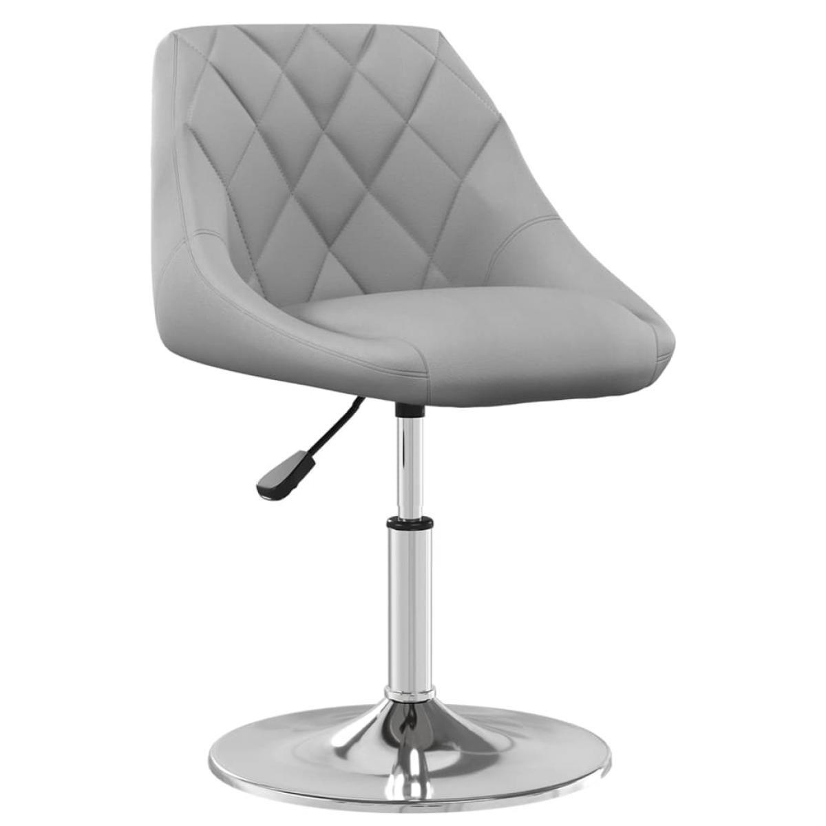 Sillas de comedor giratorias 4 unidades terciopelo gris claro