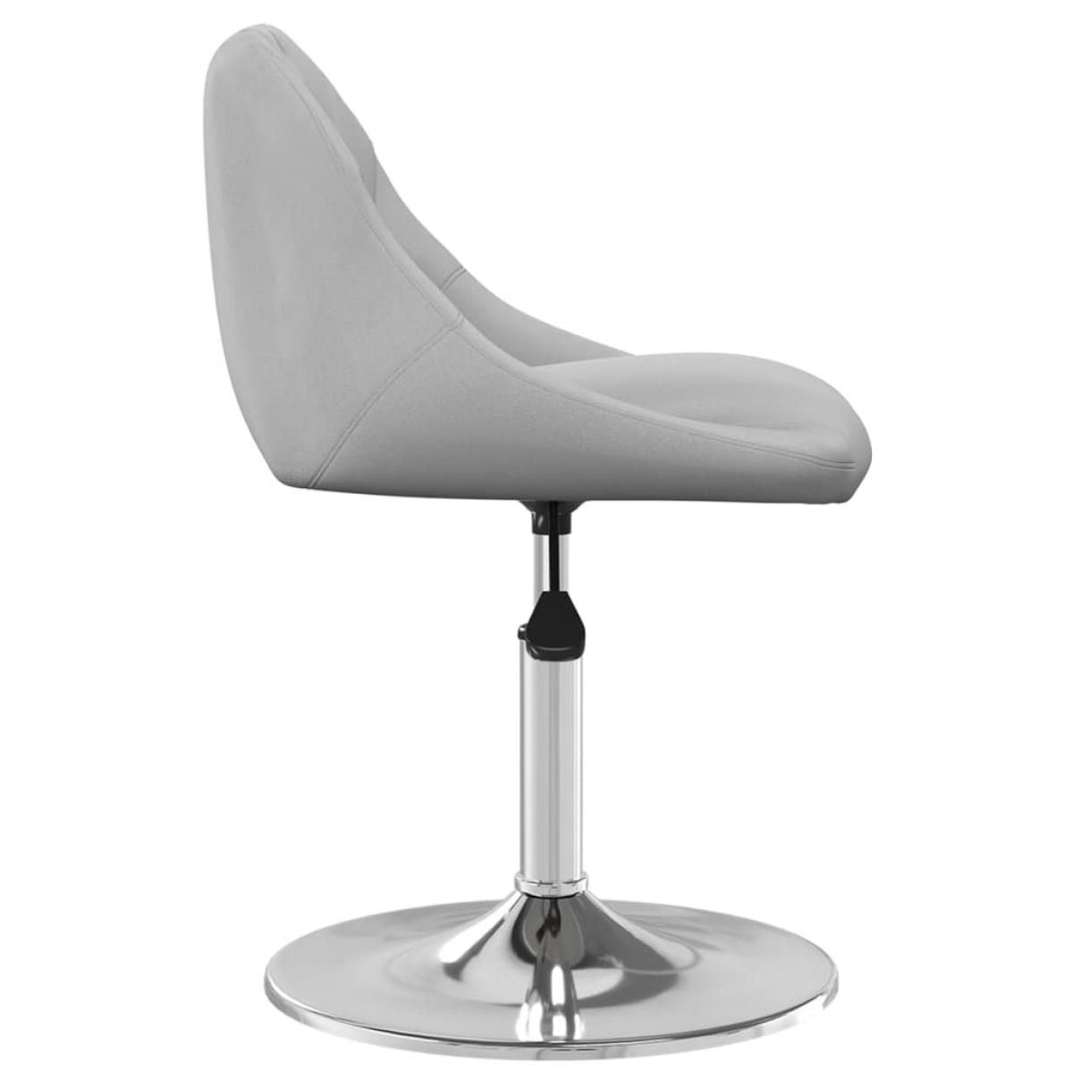 Sillas de comedor giratorias 4 unidades terciopelo gris claro