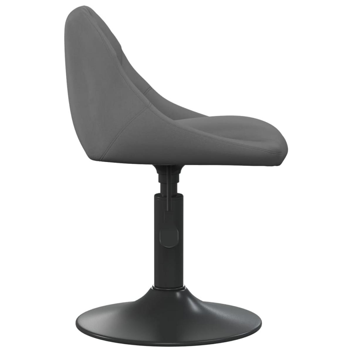 Silla de comedor de terciopelo gris oscuro