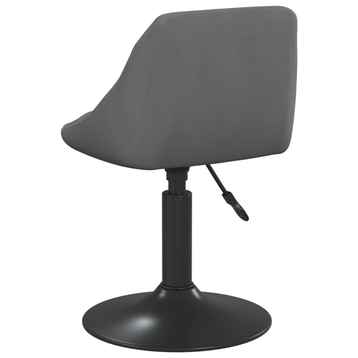 Silla de comedor de terciopelo gris oscuro
