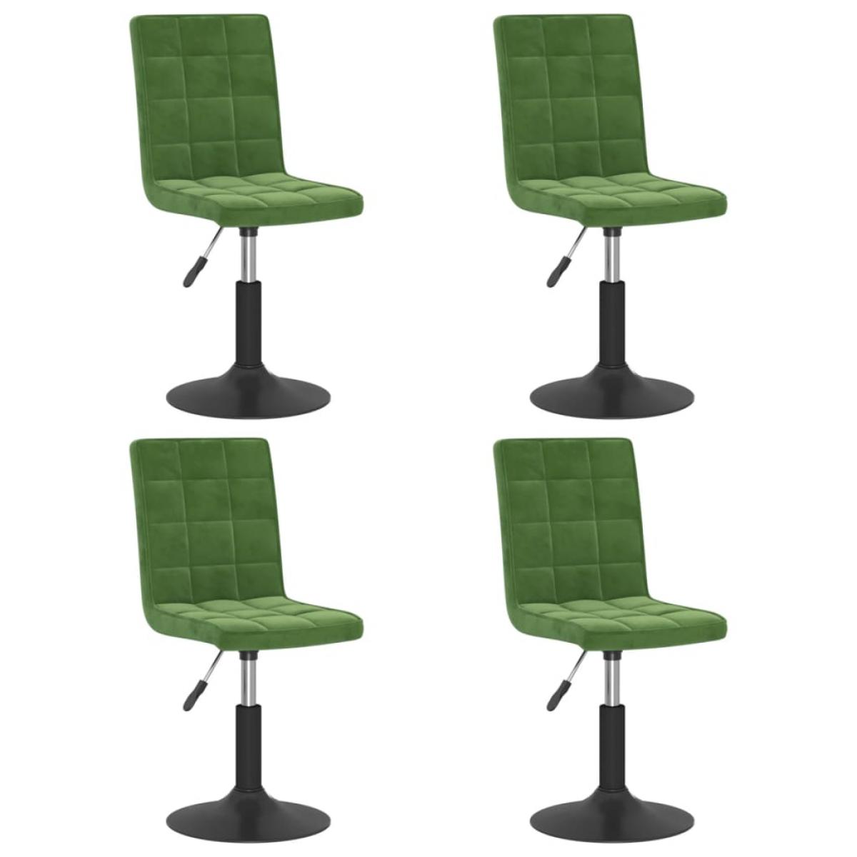 Sillas de comedor giratorias 4 unidades terciopelo verde oscuro