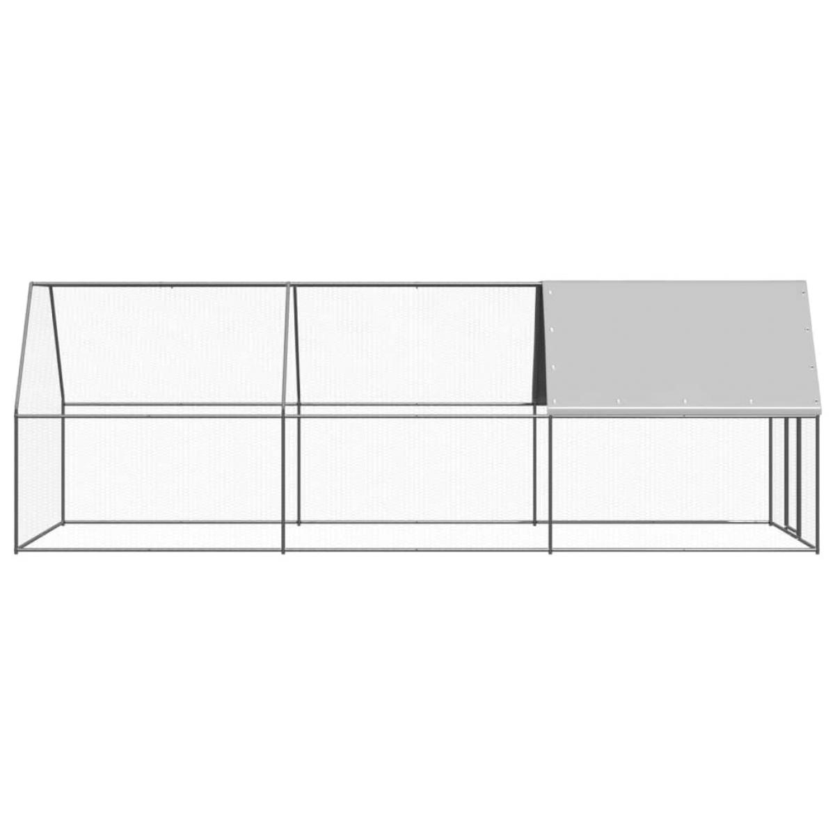 Jaula gallinero de exterior de acero galvanizado 2x6x2 m