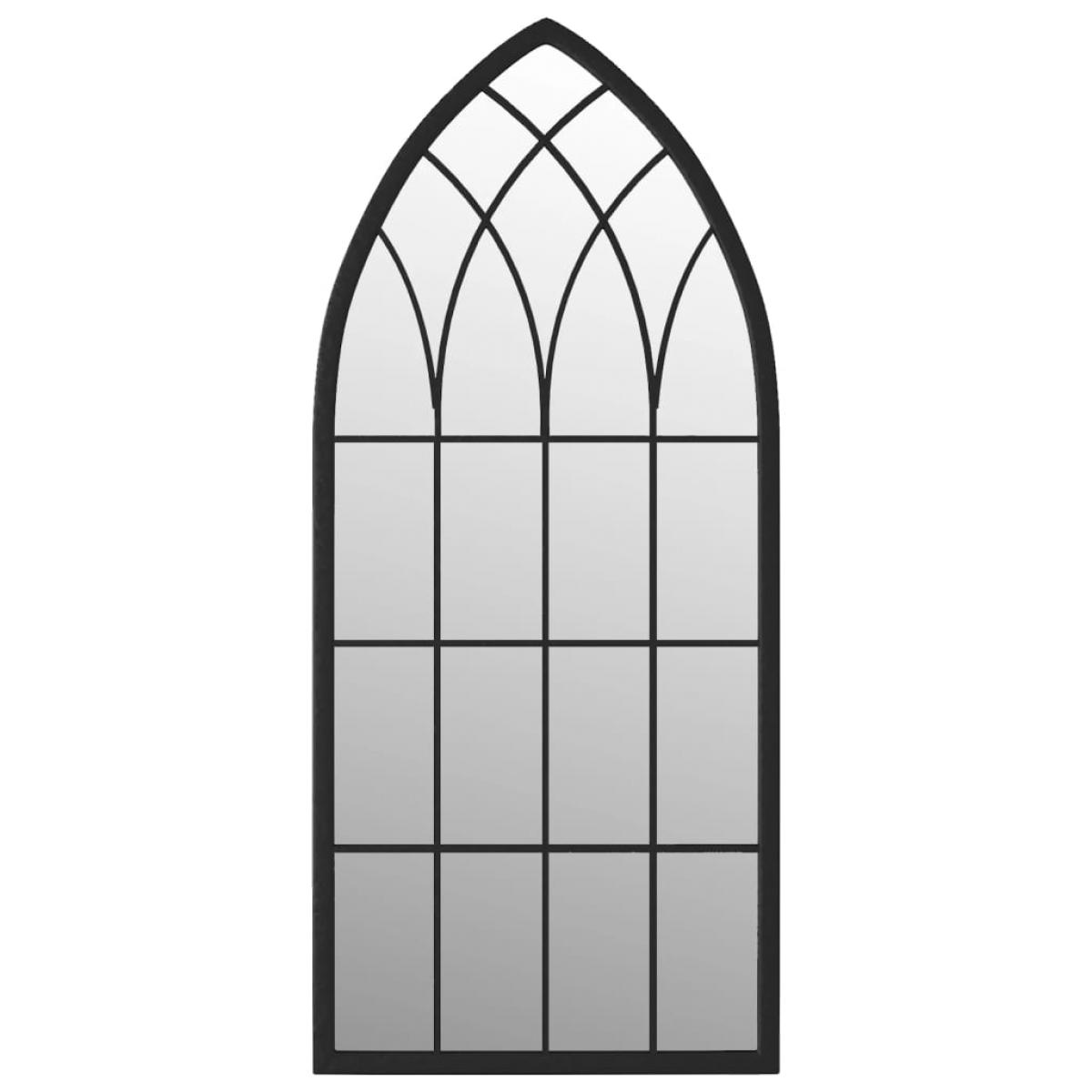 Espejo de hierro negro para uso interior 70x30 cm