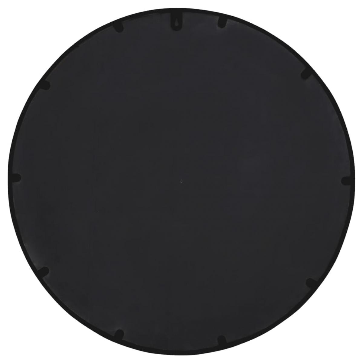 Espejo de hierro redondo negro para uso interior 40x4 cm