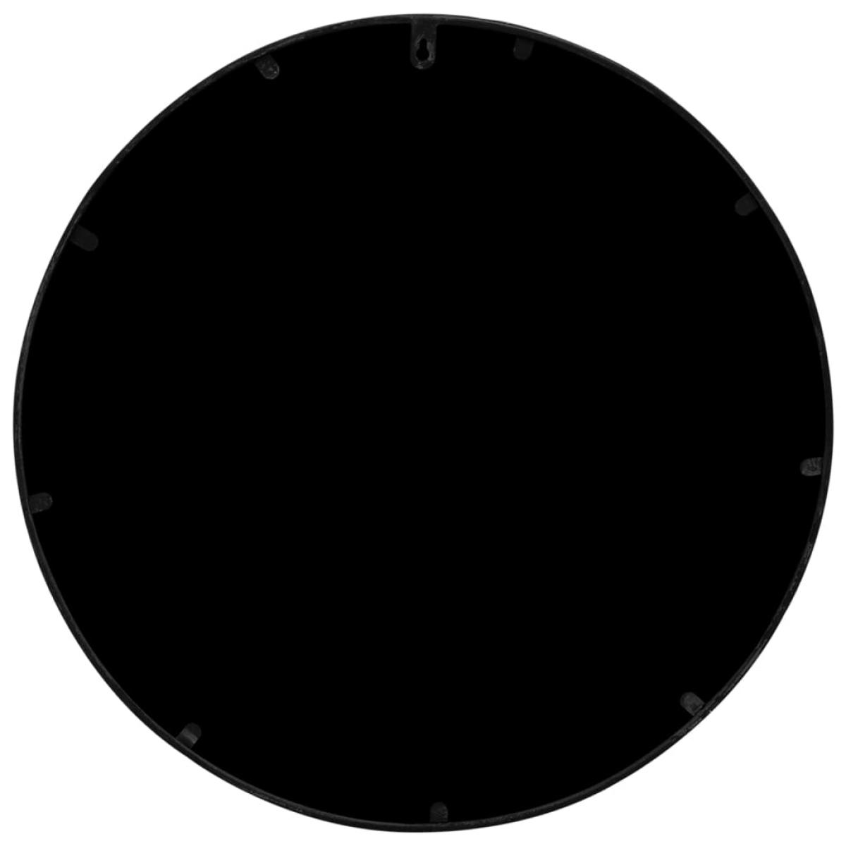 Espejo de hierro redondo negro para uso interior 40x2,5 cm