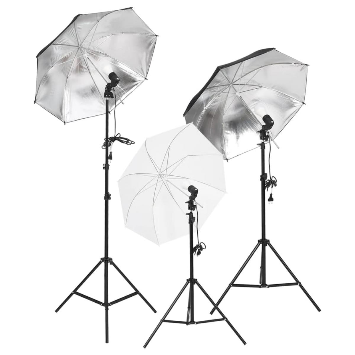 Kit de estudio fotográfico con set de luces y fondo