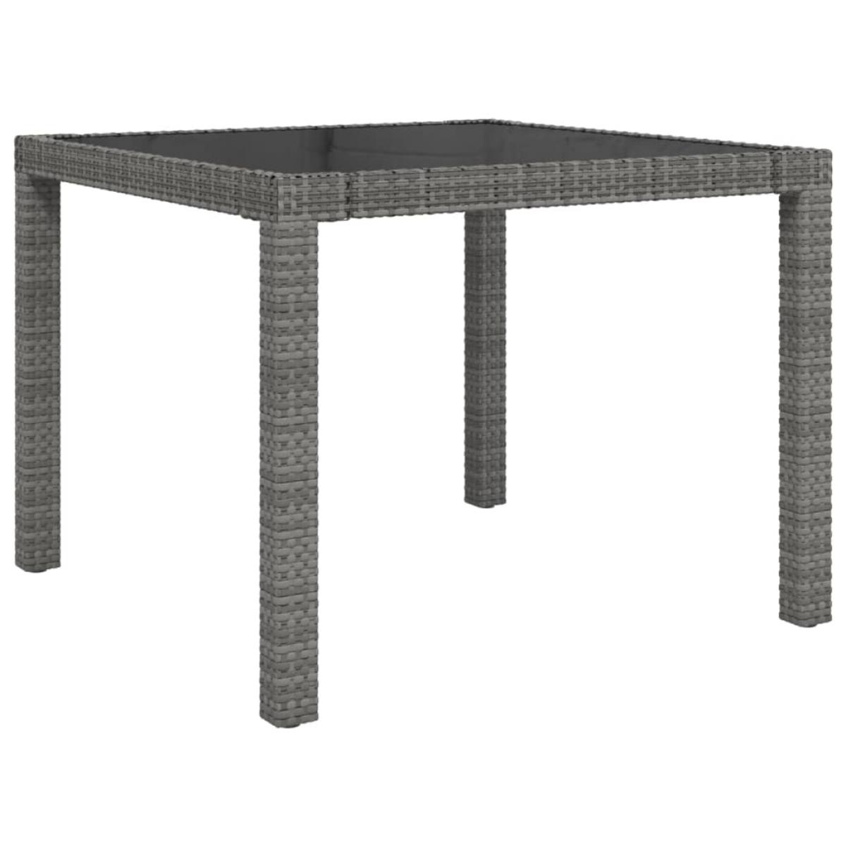 Set de comedor de jardín 3 pzas y cojines ratán sintético negro