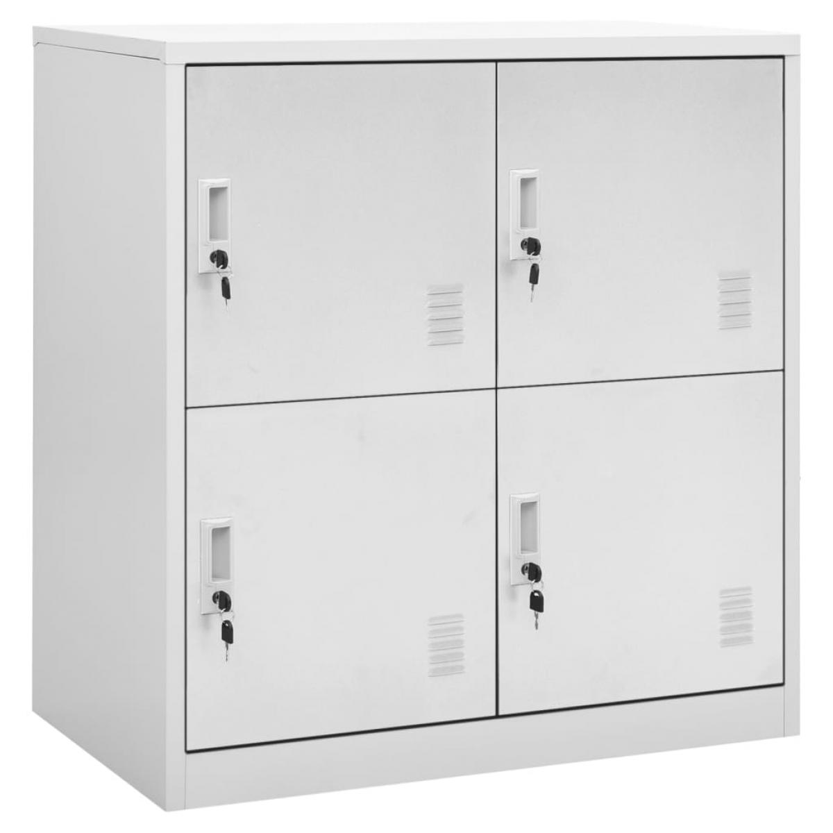 Armarios taquilla 5 uds de acero gris claro 90x45x92,5 cm