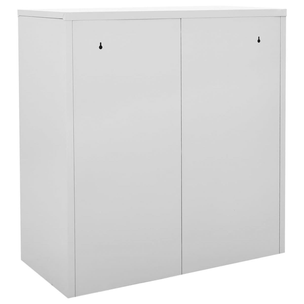 Armarios taquilla 5 uds acero gris claro y azul 90x45x92,5 cm