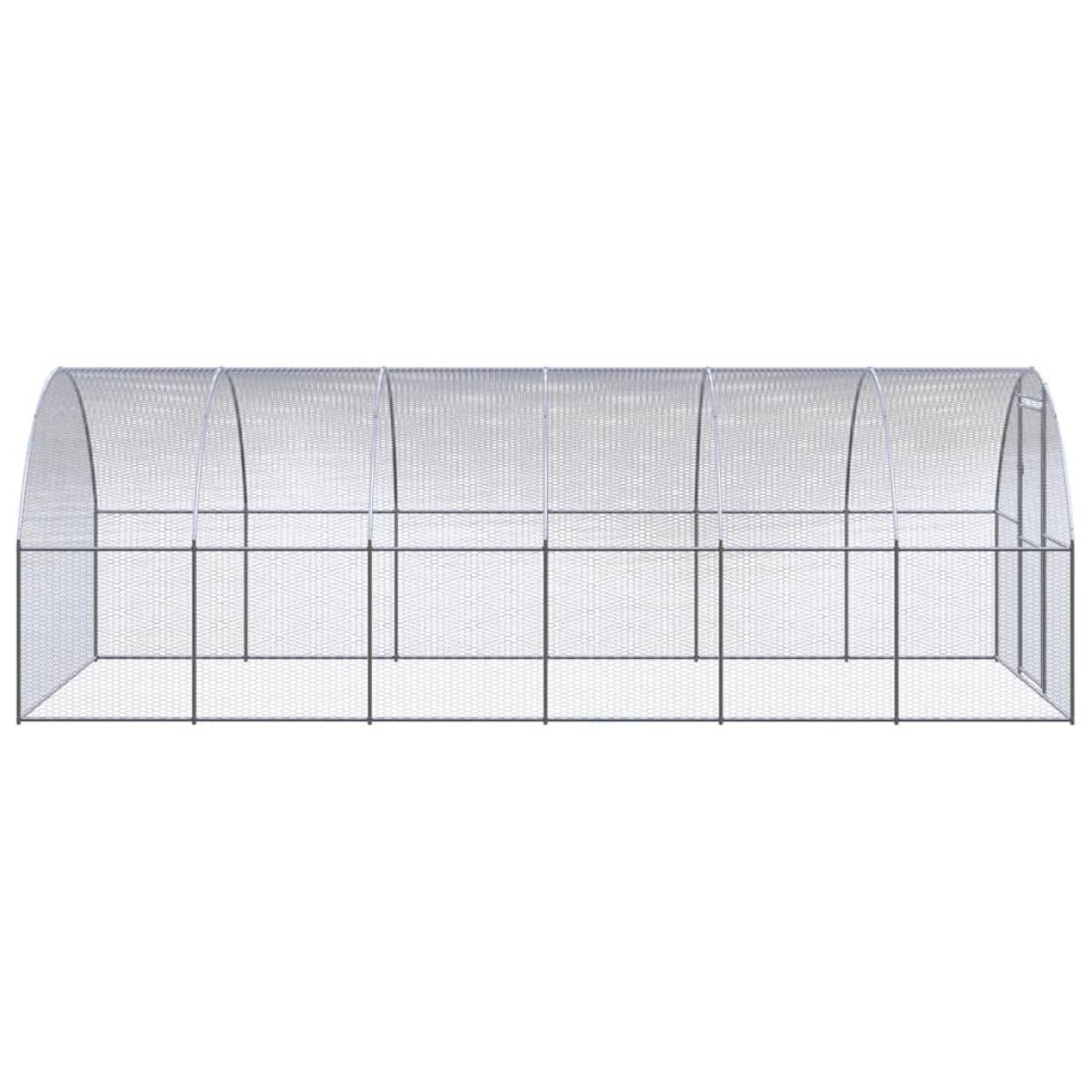 Gallinero de exterior de acero galvanizado 3x6x2 m