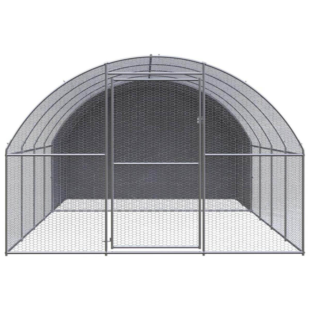 Gallinero de exterior de acero galvanizado 3x4x2 m