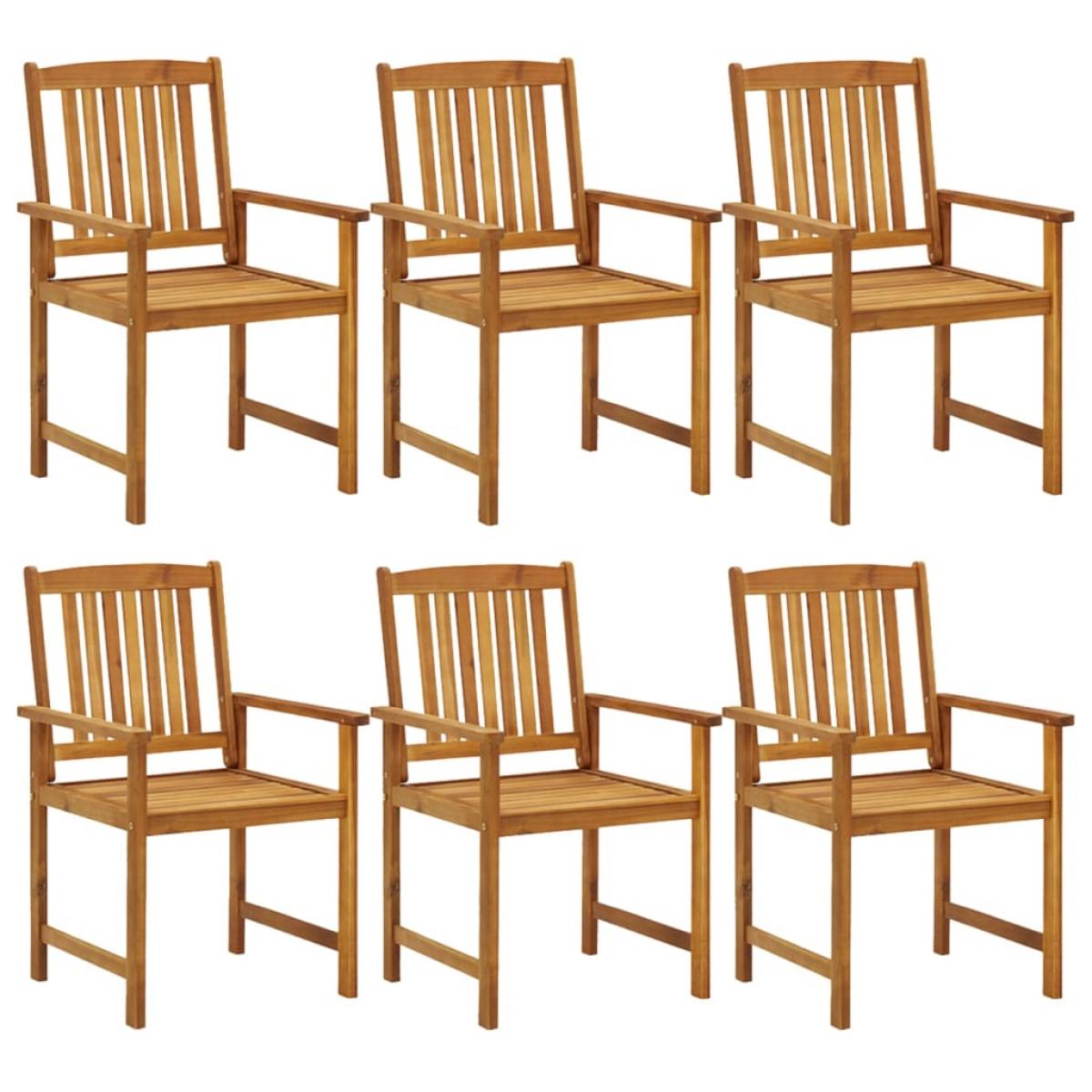 Juego de comedor de jardín 7 piezas madera maciza de acacia