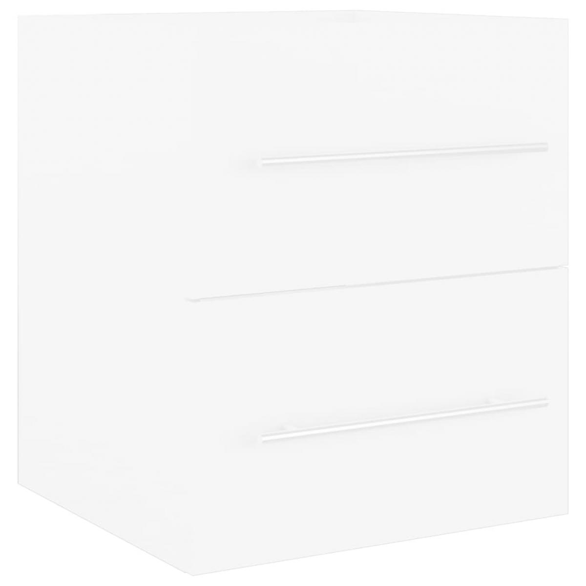 Mueble con lavabo madera contrachapada blanco brillante