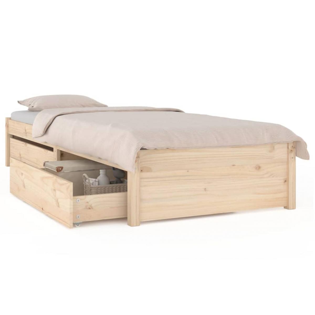 Estructura de cama con cajones 90x190 cm