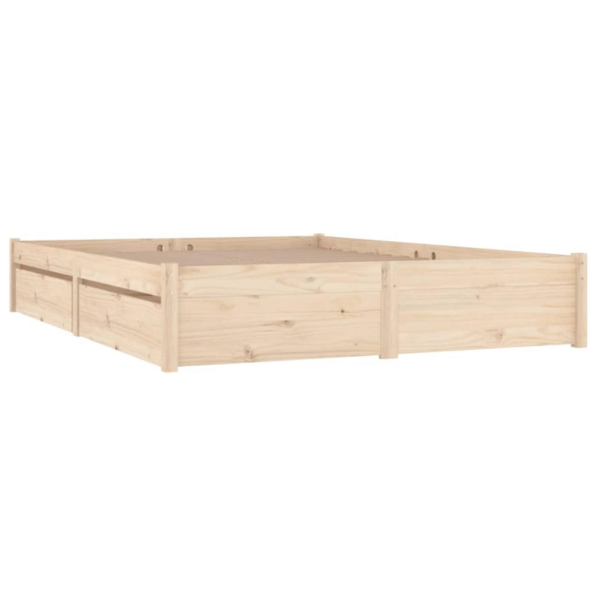 Estructura de cama con cajones doble 135x190 cm