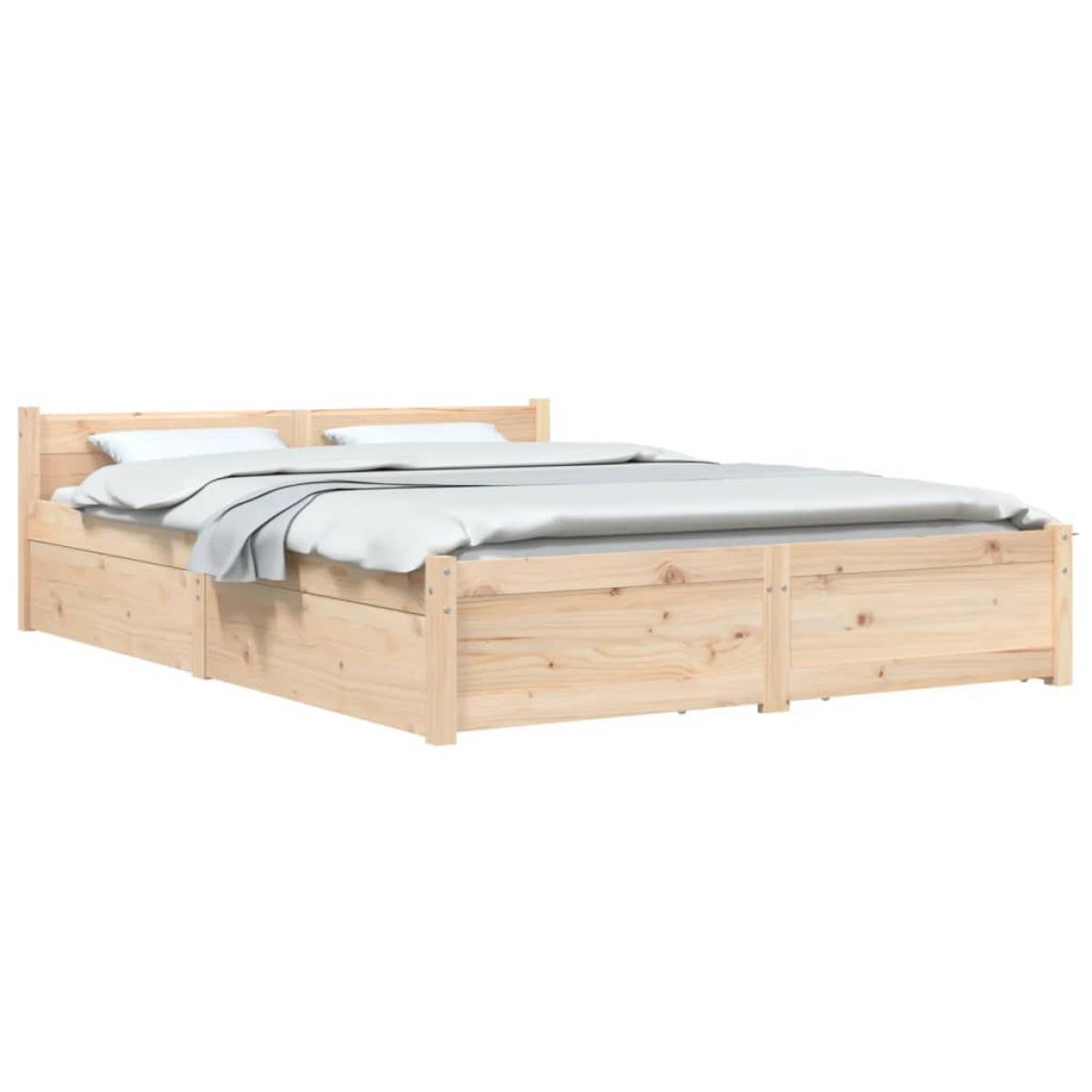 Estructura de cama con cajones 140x200 cm
