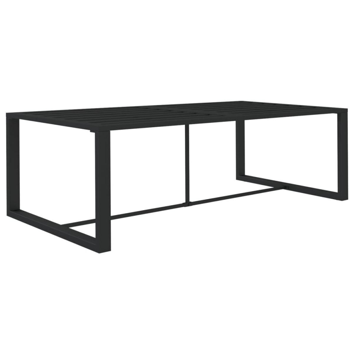Set muebles de jardín 7 pzas y cojines aluminio gris antracita