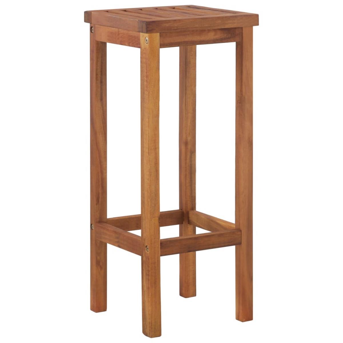 Taburetes de barra de cocina 4 unidades madera maciza acacia