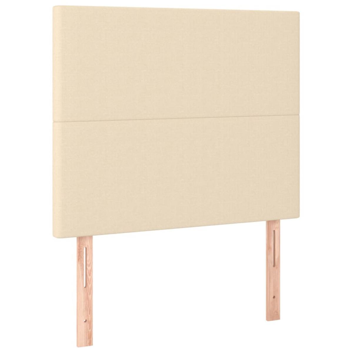 Cabeceros 2 unidades de tela color crema 80x5x78/88 cm