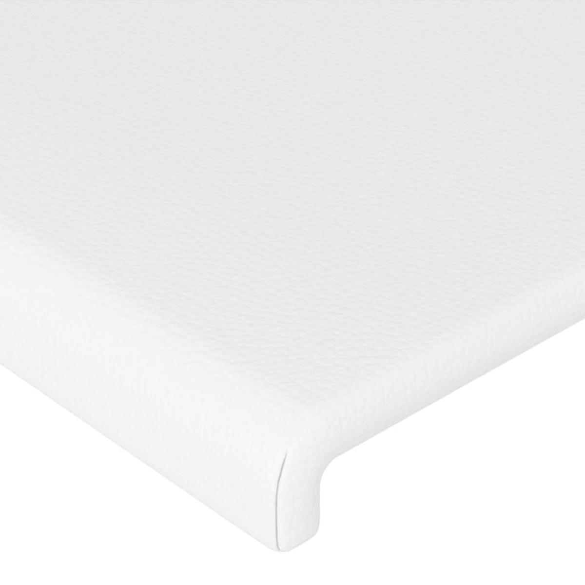 Cabeceros 4 unidades de cuero sintético blanco 90x5x78/88 cm