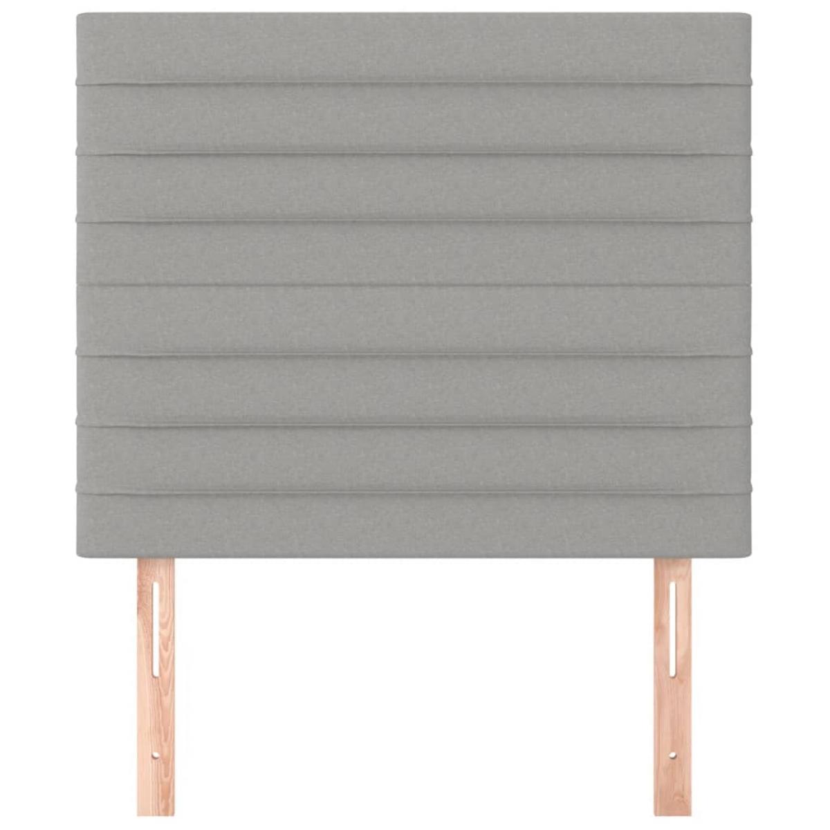 Cabeceros 2 unidades de tela gris claro 80x5x78/88 cm