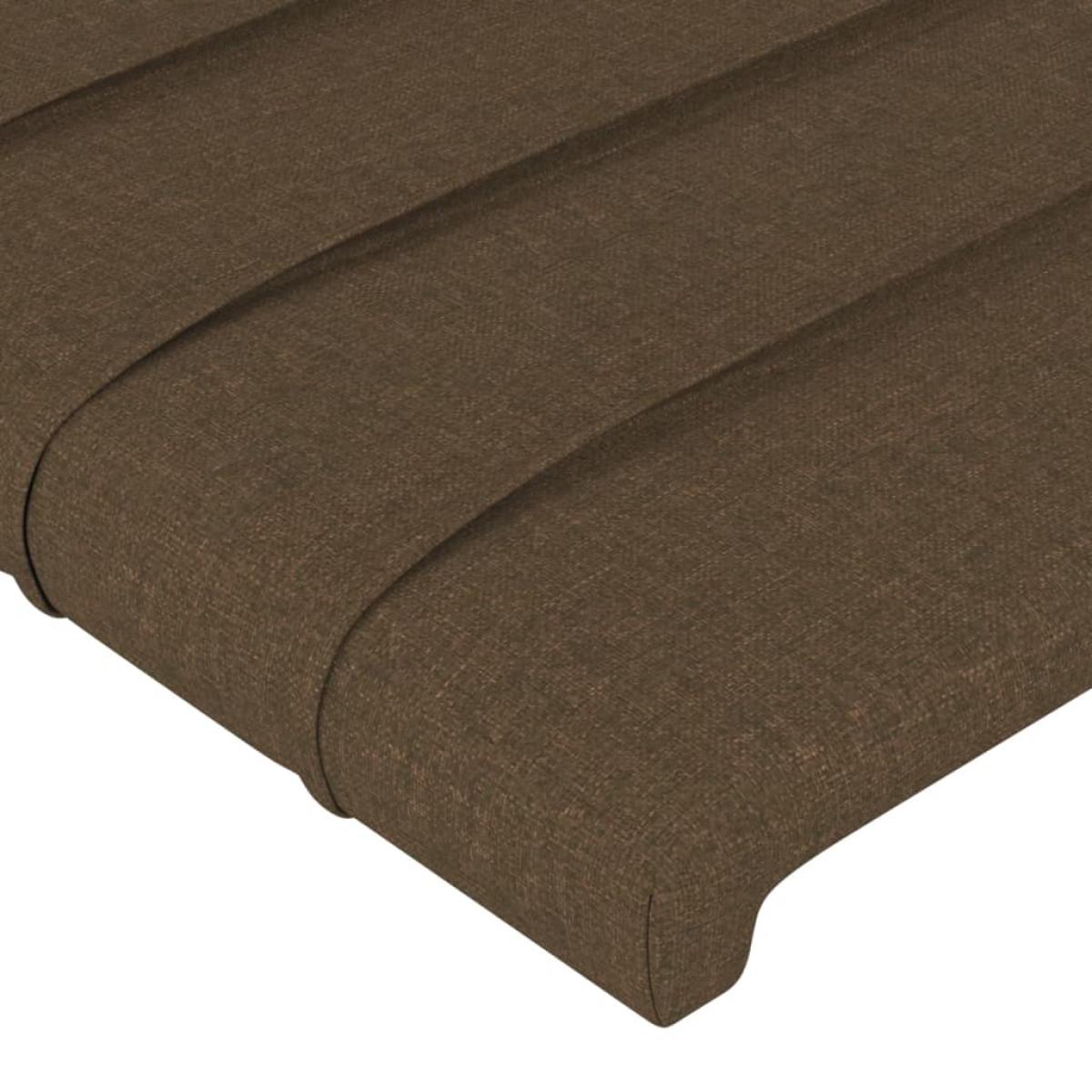 Cabeceros 4 unidades tela marrón oscuro 72x5x78/88 cm
