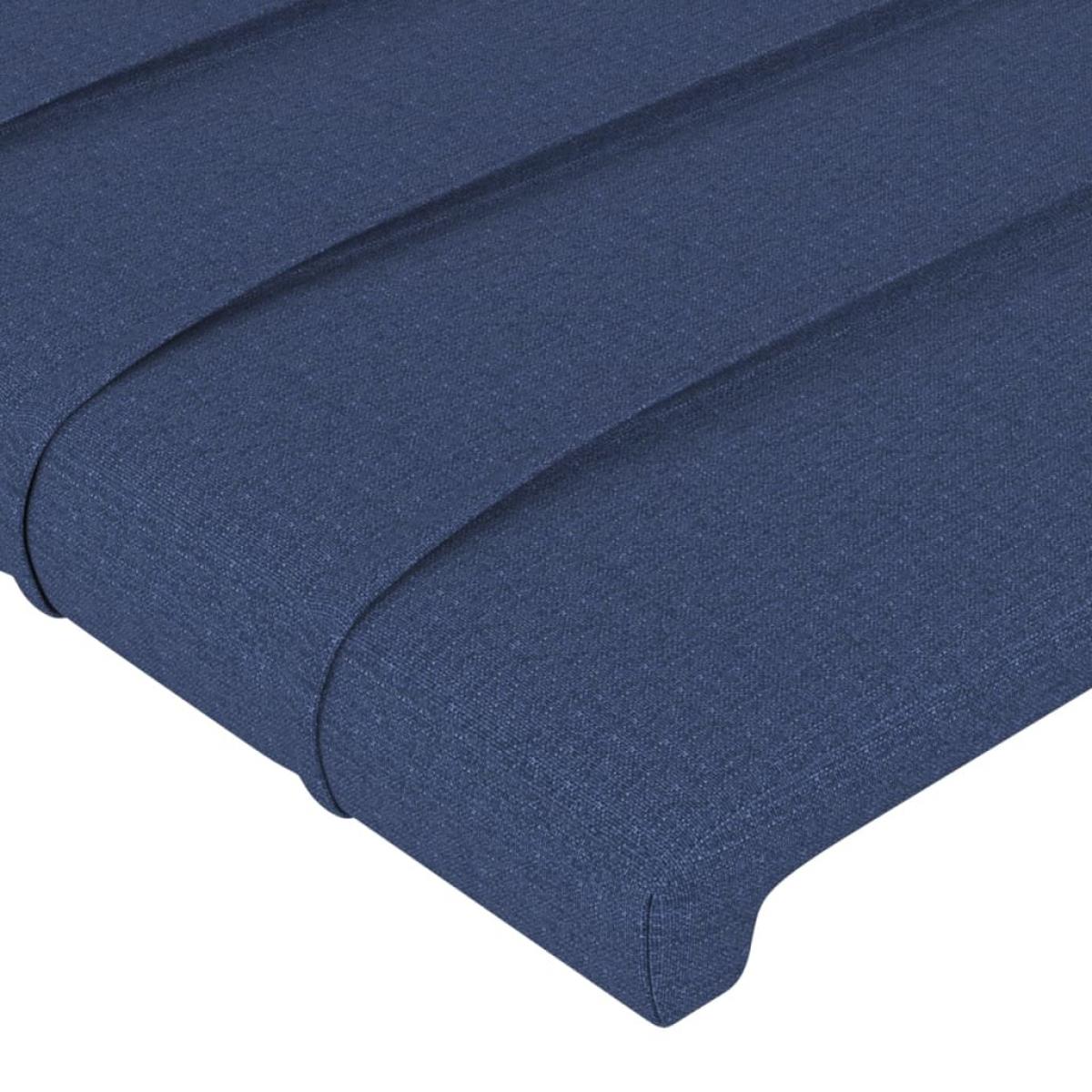 Cabeceros 4 unidades de tela azul 80x5x78/88 cm