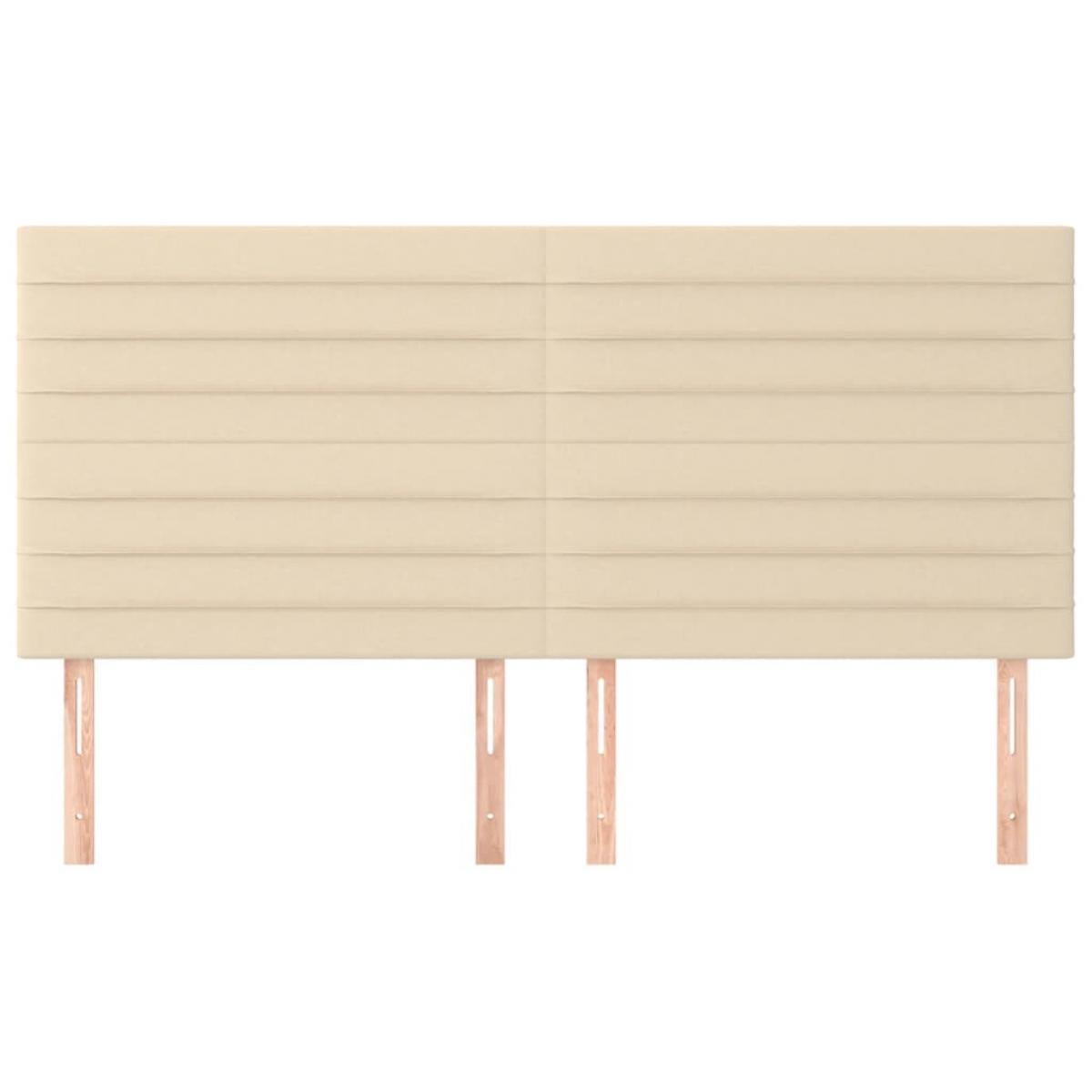 Cabeceros 4 unidades de tela color crema 100x5x78/88 cm