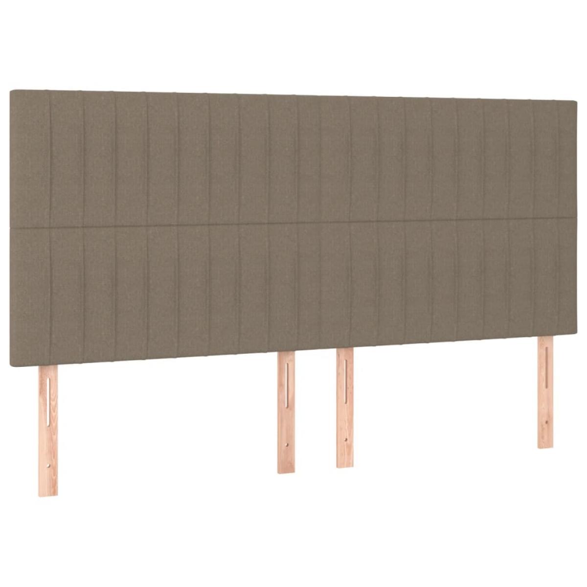 Cabeceros 4 unidades de tela gris taupe 90x5x78/88 cm