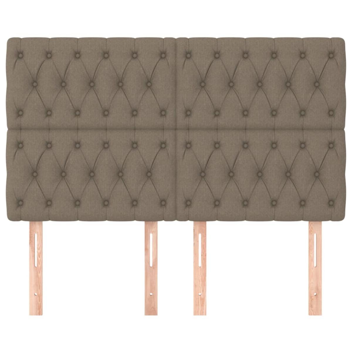 Cabeceros 4 unidades tela gris taupe 72x7x78/88 cm