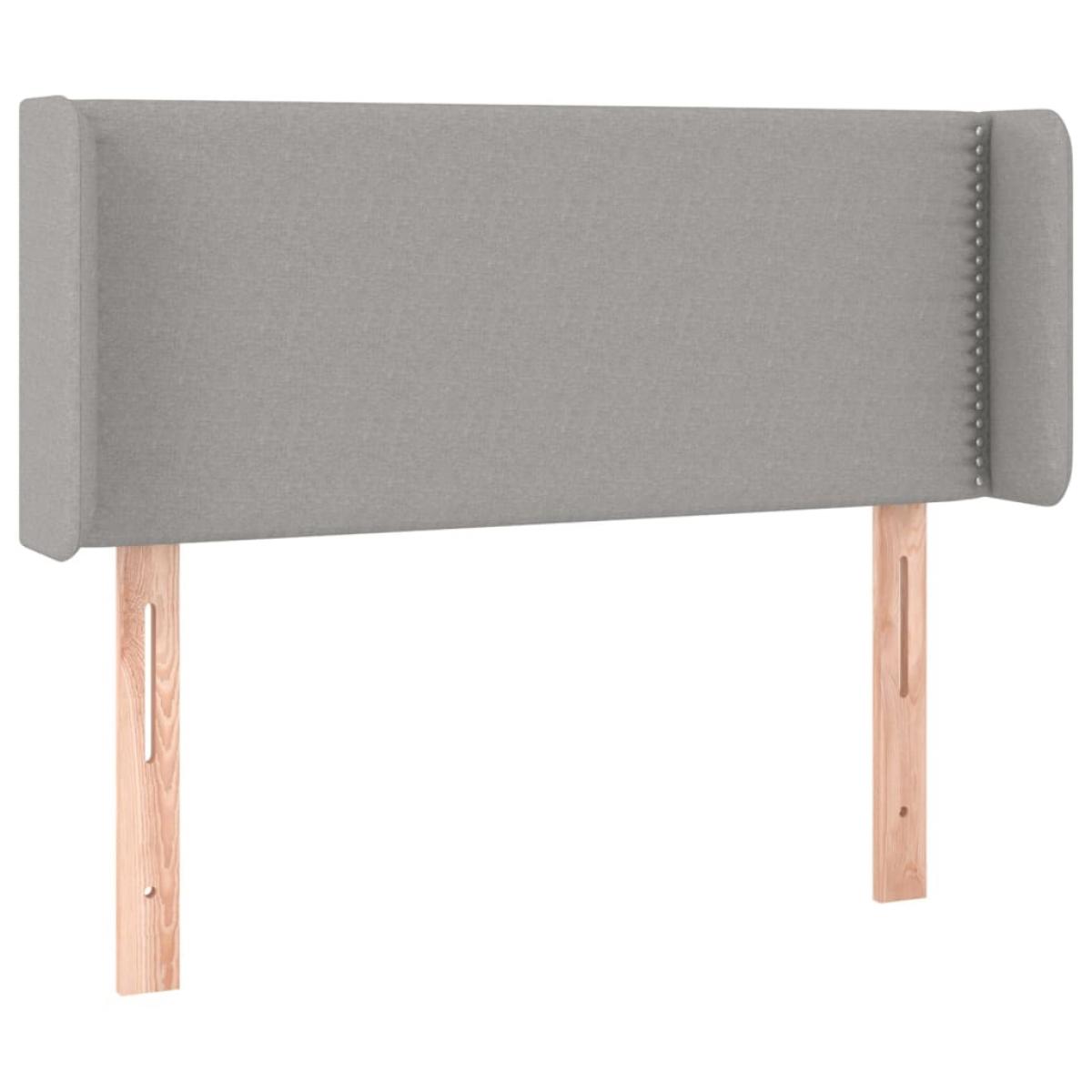 Cabecero de tela gris claro 83x16x78/88 cm